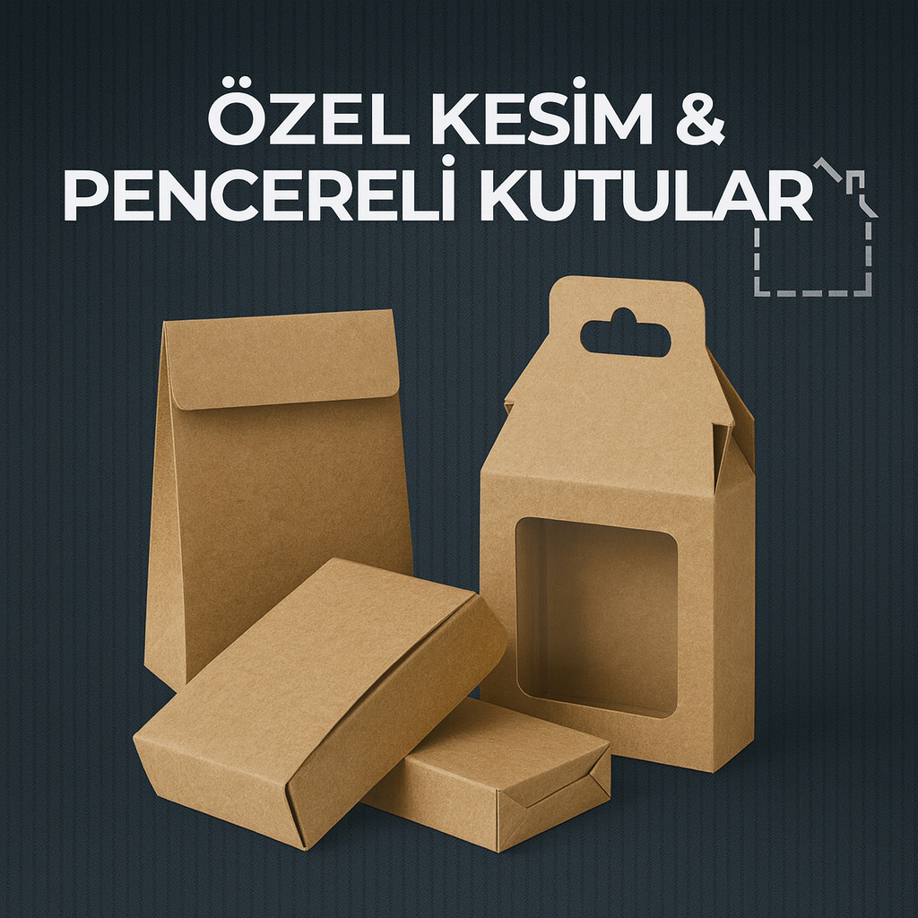 Özel kesim ve pencereli kutu ürün görseli